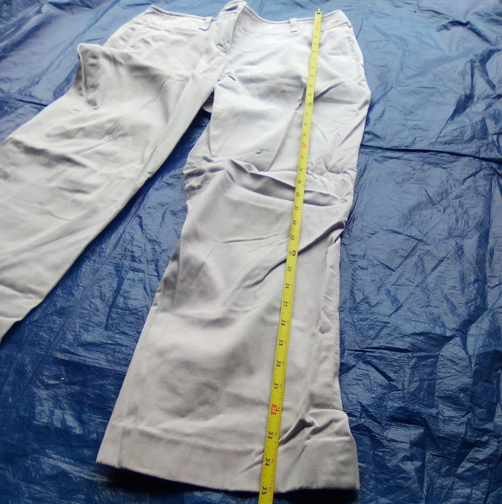 Ann Taylor White Straight-Leg Pants